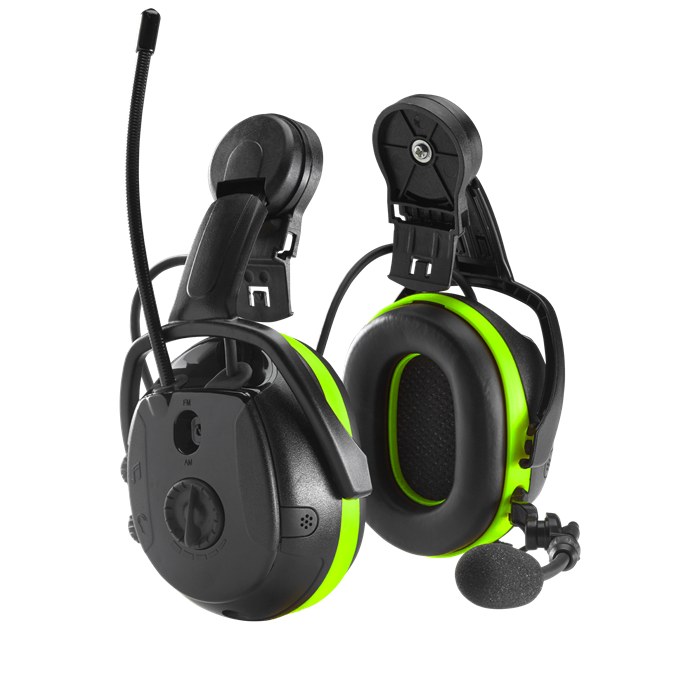 Produktbillede af Hellberg Synergy MP Hjelmmonteret. Høreværn med Bluetooth Multi-Point til telefonopkald og streaming.