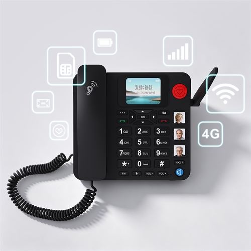 4G senior mobil bordtelefon 