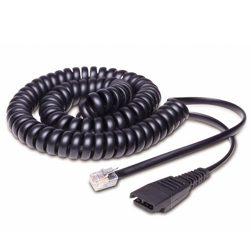 Produktbillede af 2 m. Spiral ledning, standard. Mellemkabel til Jabra QD headset. Spiral ledning med en længde på 2 m.