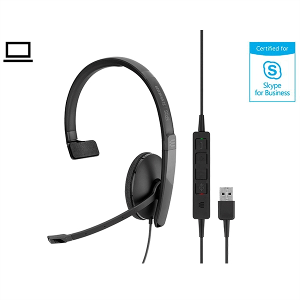 Produktbillede af EPOS - Sennheiser ADAPT SC 130 USB. EPOS | Sennheiser ADAPT SC 130 USB - Mono ledningsheadset til PC.