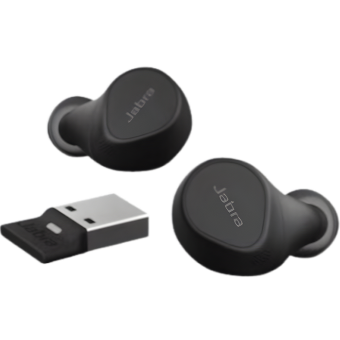 Jabra Evolve2 Buds MS, Link 380a, USB-A, inkl. opladningsetui
