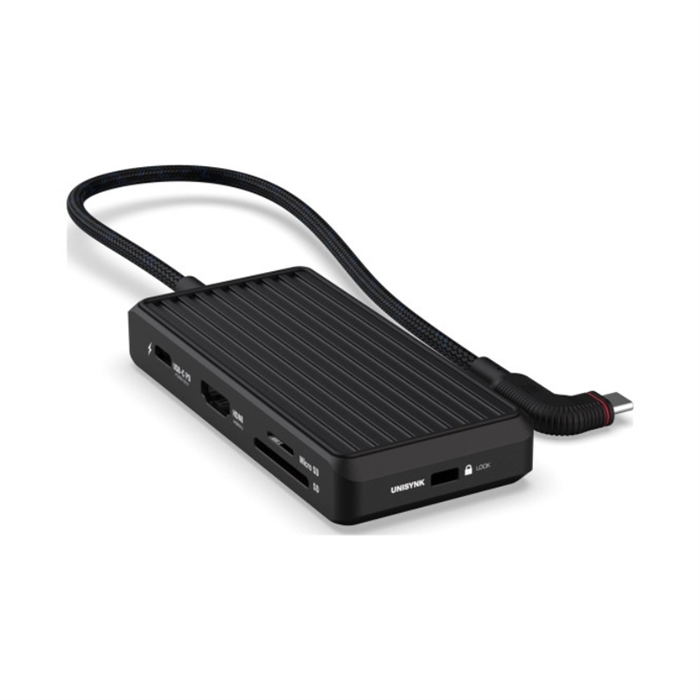 UNISYNK 8 Port USB-C Hub V2 4K60Hz 100W Black