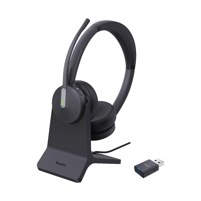 Yealink WH64 Hybrid Dual inkl. USB-A Dongle med Ladestander - Teams