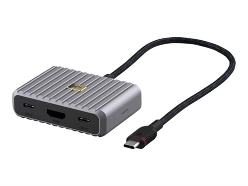 Unisynk 5 port USB-C Hub 8K 100W Grå