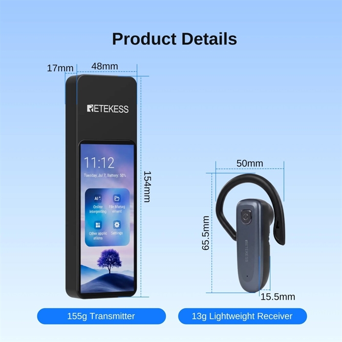 AudioPlus AI-oversættelsessystem TT136 – 2 personer - billede 13