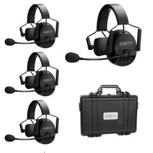 CAME-TV KUMINIK8 Duplex Digital Wireless Intercom Headset Distance up to 1500ft (450 Meters) with Hardcase - Single Ear 4 Pack