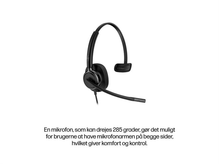 HP Poly Mission 415 mono headset set skråt forfra - billede 7
