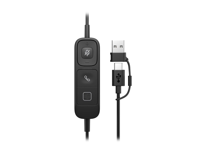 HP Poly Mission 420 stereo headset set skråt forfra - billede 6