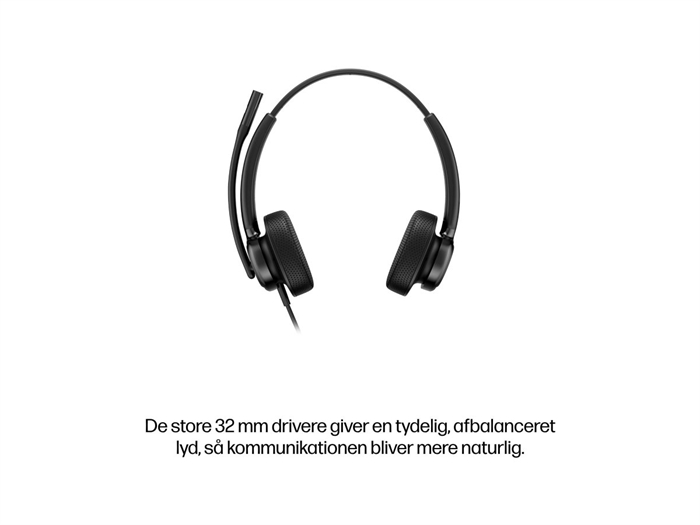 HP Poly Mission 425 stereo headset set skråt forfra - billede 9