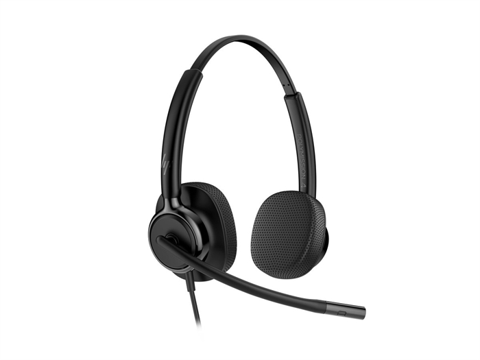 HP Poly Mission 425 stereo headset set skråt forfra - billede 3