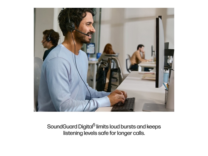 HP Poly Mission 425 stereo headset set skråt forfra - billede 7