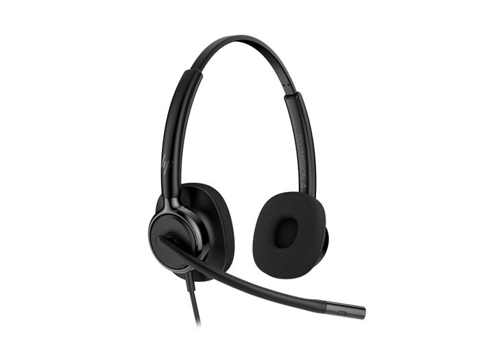 HP Poly Mission 425 Classic stereo headset set skråt forfra - billede 3