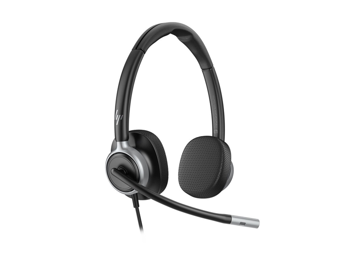 HP Poly Mission 625 stereo headset set skråt forfra - billede 3