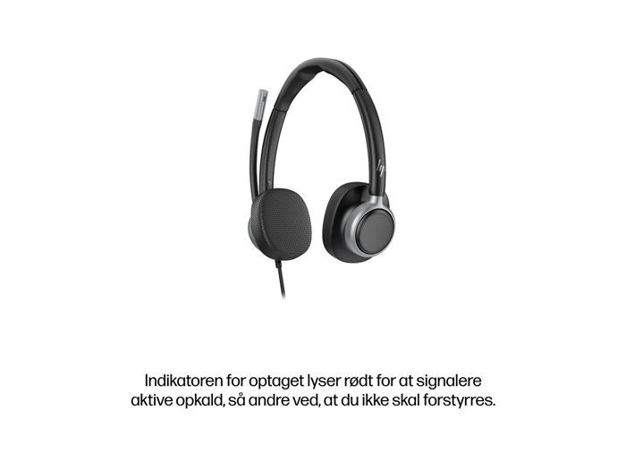HP Poly Mission 625 stereo headset set skråt forfra - billede 9