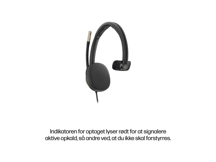 HP Poly Mission 815 mono headset set skråt forfra - billede 7