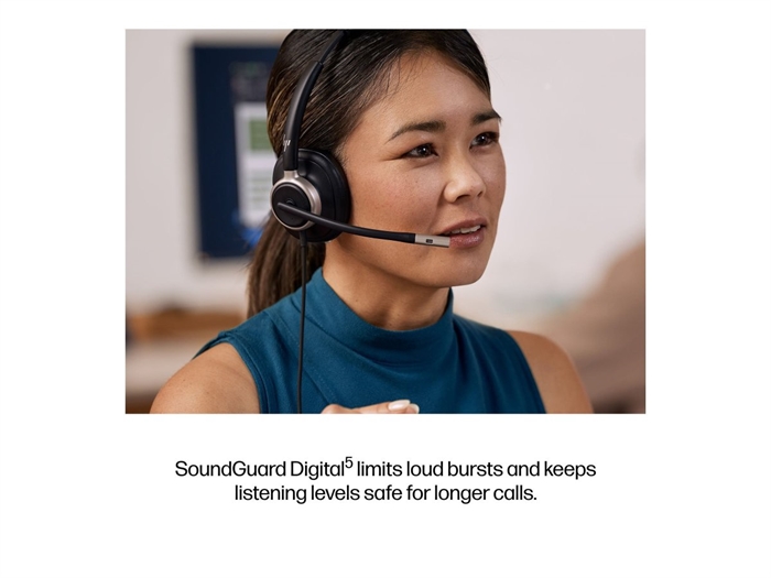 HP Poly Mission 815 mono headset set skråt forfra - billede 8