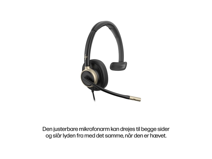 HP Poly Mission 815 mono headset set skråt forfra - billede 8