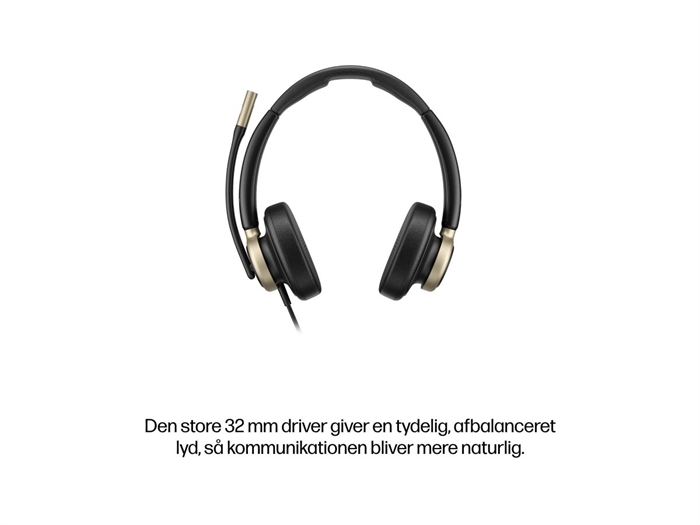 HP Poly Mission 825 stereo headset set skråt forfra - billede 10