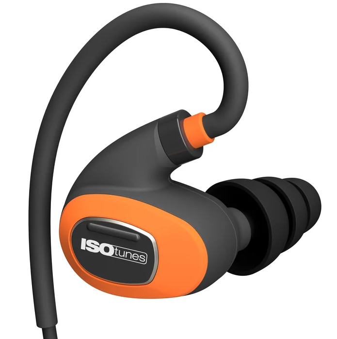 Produktbillede af ISOtunes PRO v2 Orange EN352 Bluetooth støj-isolerende høretelefoner. Ny forbedret ISOtunes version 2.
