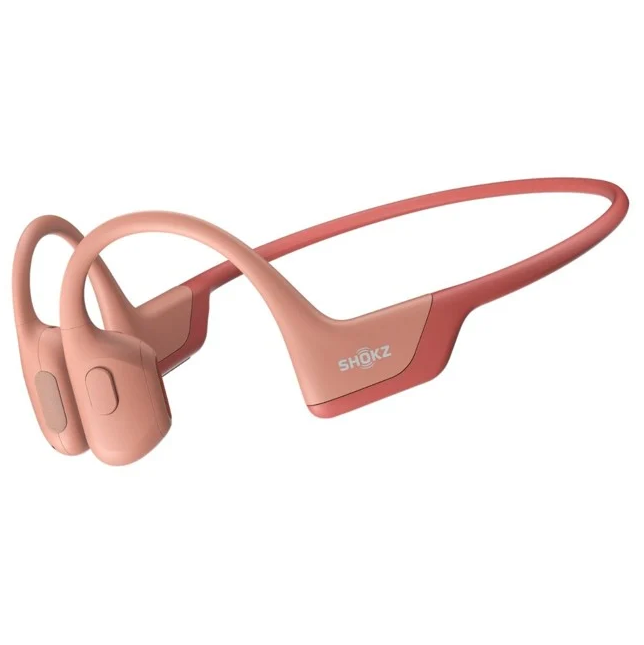 Produktbillede af SHOKZ OpenRun Pro Pink. Premium Bone Conduction Open-Ear sport høretelefoner.