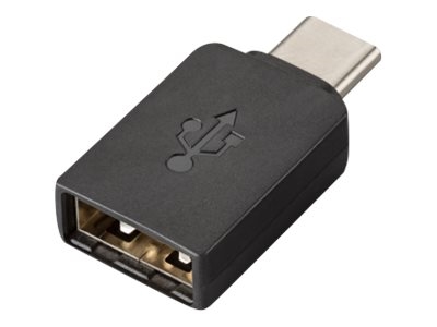 Produktbillede af Poly USB-A til USB-C adapter. Med denne adapter omdanner du det almindelige USB-A stik, f.eks.