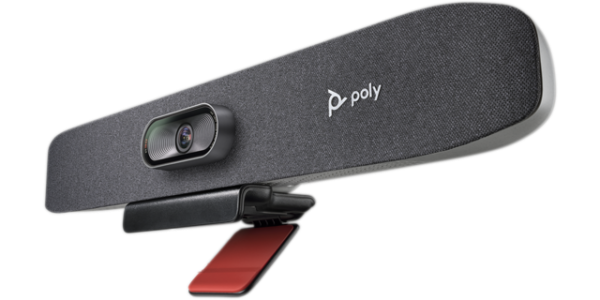 Produktbillede af Poly Studio R30 Videobar. En brugervenlig USB-videobar til små mødelokaler - i konferencekvalitet.