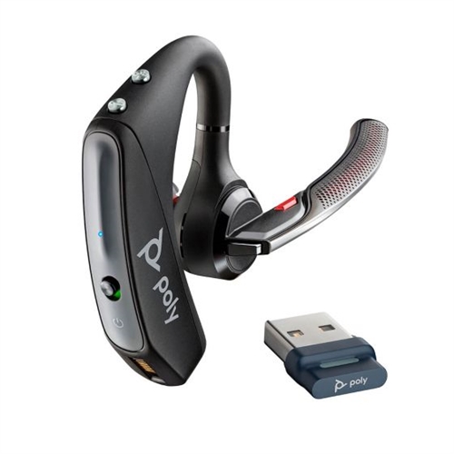 Poly Voyager 5200 UC headset inkl. ladekasse og dongle