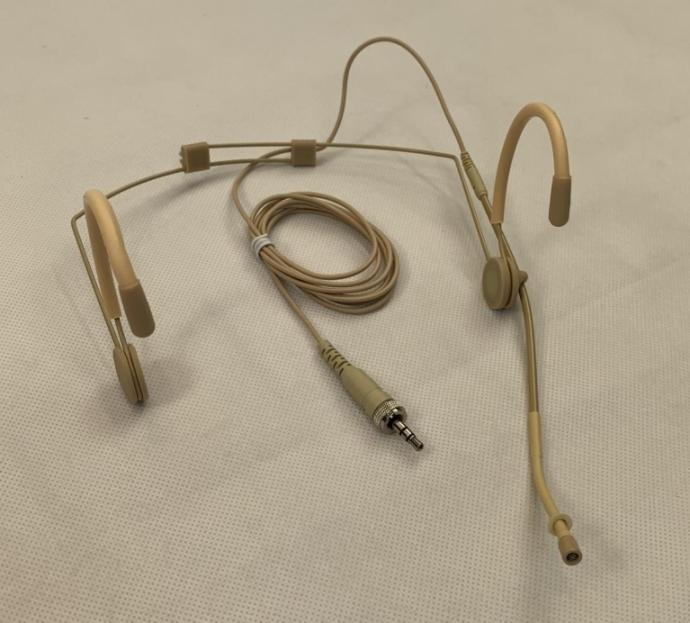 Produktbillede af Scanmic headset mikrofon (kugle) minijack omløber, beige.