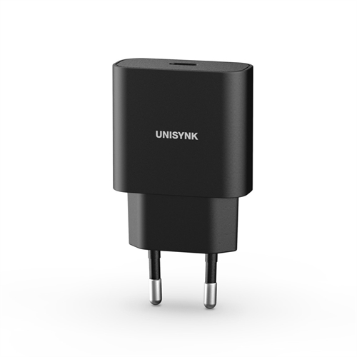 UNISYNK USB-C PD 20W Tynd Oplader Sort (retail)