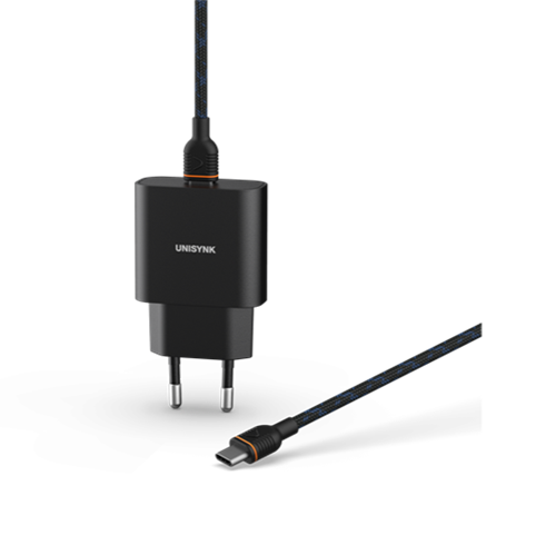 UNISYNK USB-C PD 20W Slim Charger with USB-C Cable 2m (retail)