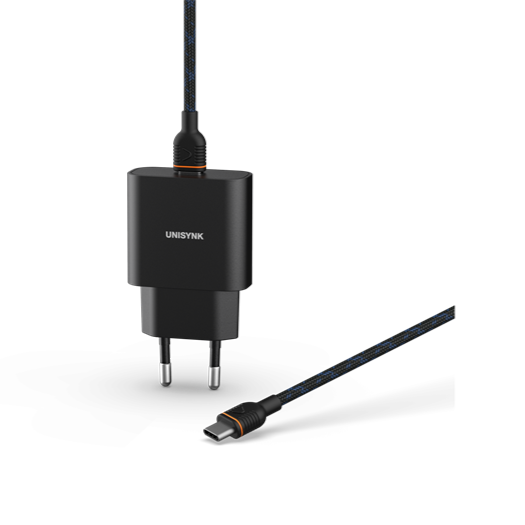 UNISYNK USB-C PD 20W Slim Charger with USB-C Cable 2m (retail)