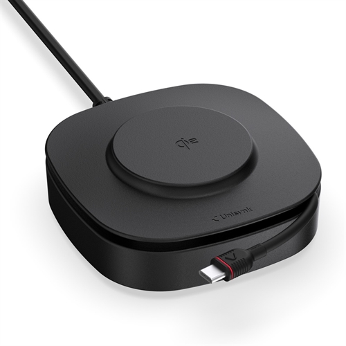 Unisynk USB-C Qi2 Laptop Oplader EU 80W Sort